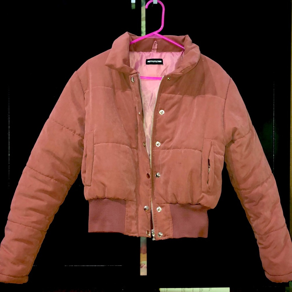 Mauve puffer jacket barely worn